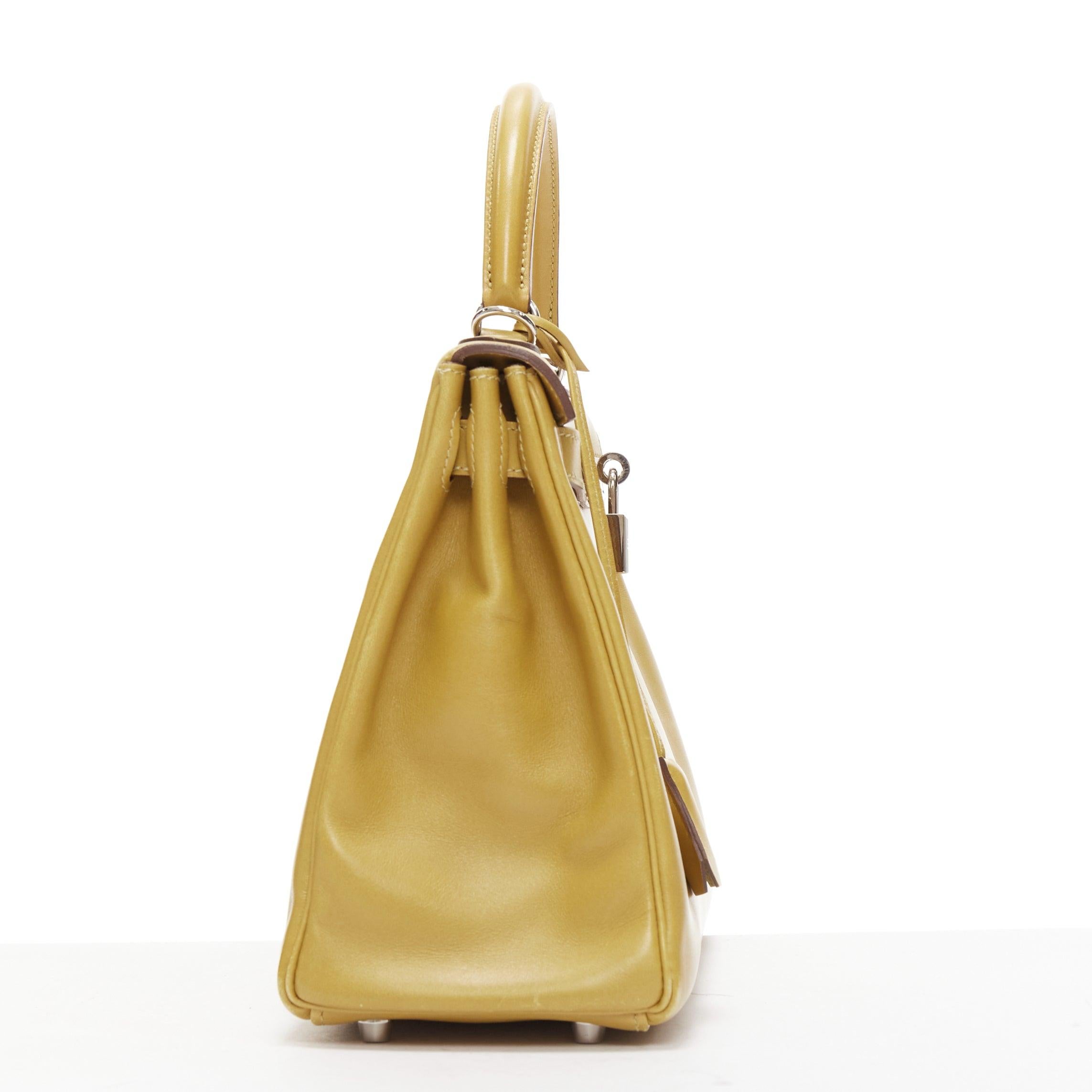 Hermès Kelly 28 Cumin Swift PHW, borsa a tracolla con chiusura a girello In condizioni buone in vendita a Hong Kong, NT