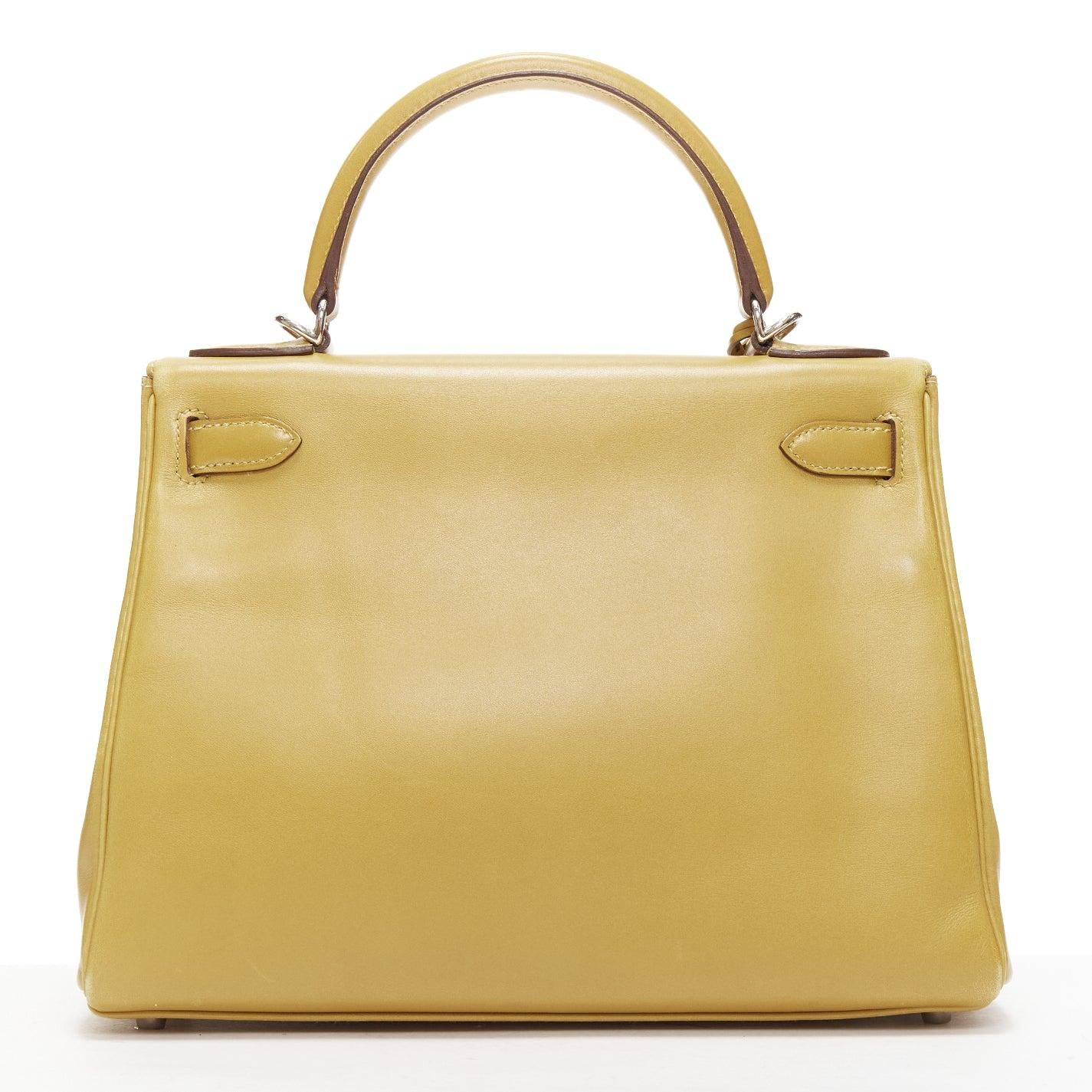 Donna Hermès Kelly 28 Cumin Swift PHW, borsa a tracolla con chiusura a girello in vendita