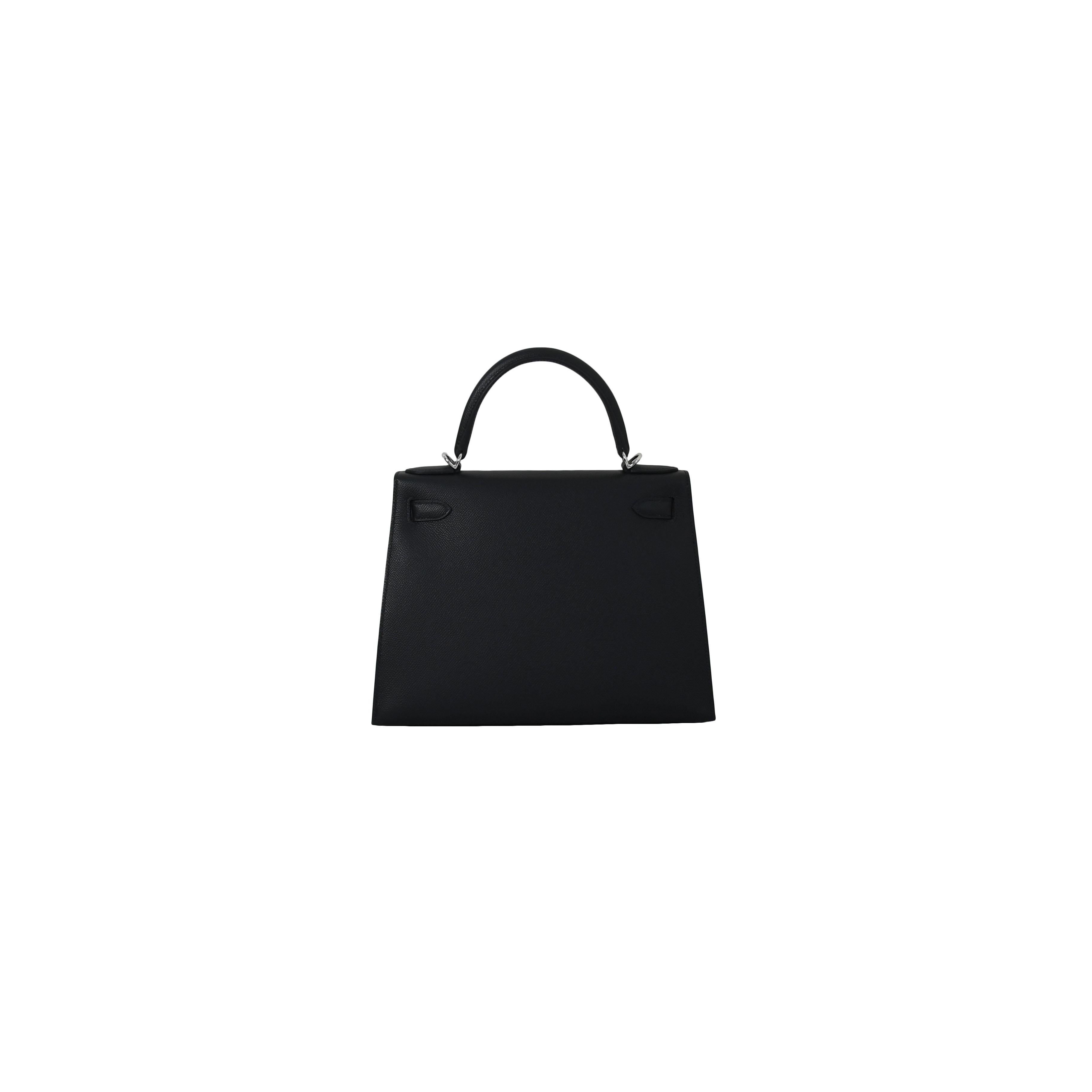 Hermes Kelly 28 Epsom Palladium Hardware Black In New Condition For Sale In Flushing, NY