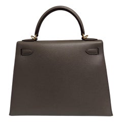 Hermes Kelly 28 Etain gold hardware