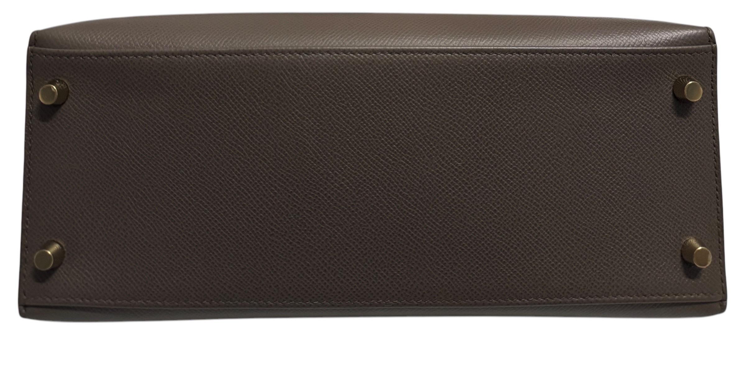 Hermes Kelly 28 Etain gold hardware 2