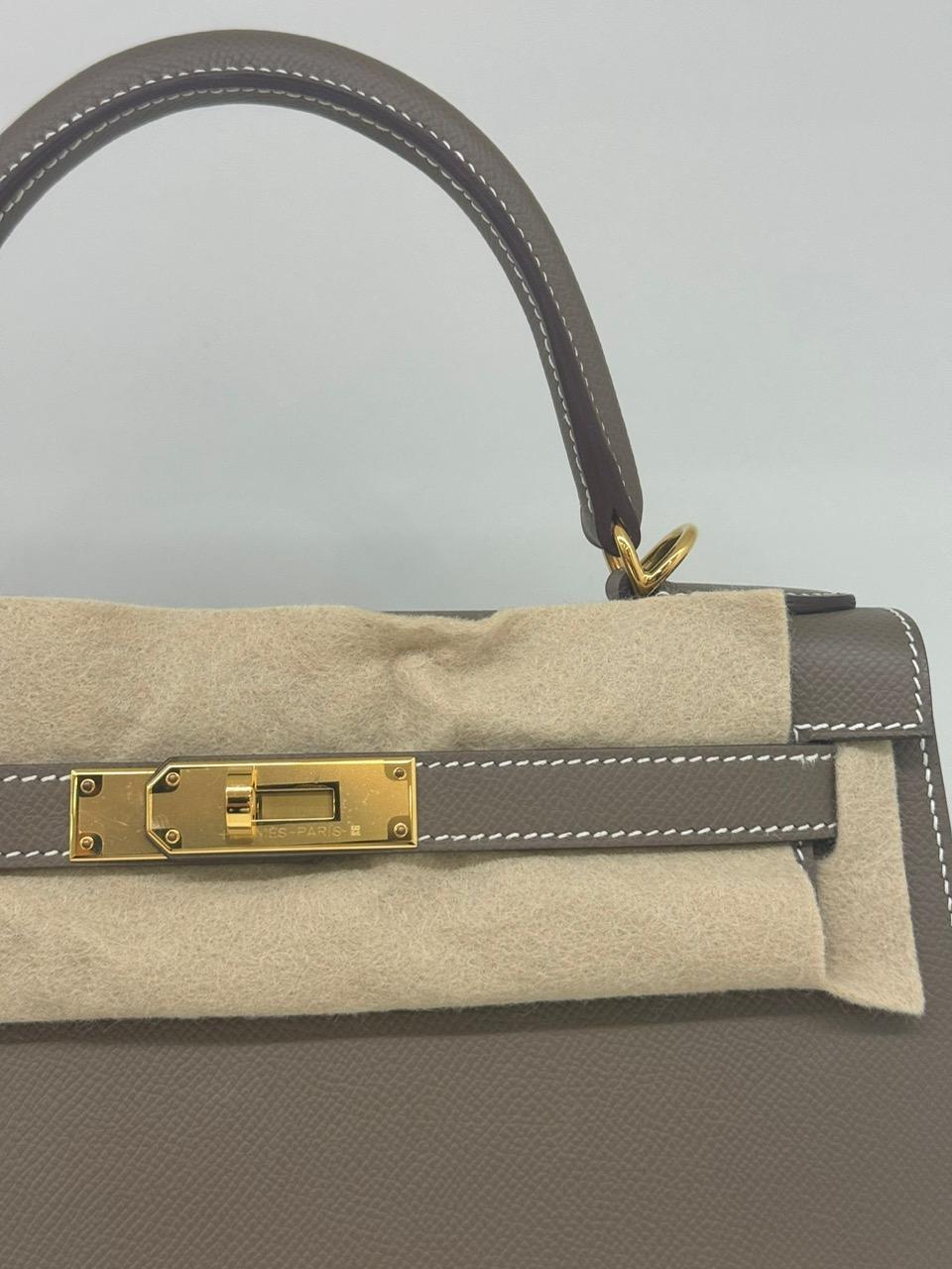 Hermes Kelly 28 Etoupe GHW 7