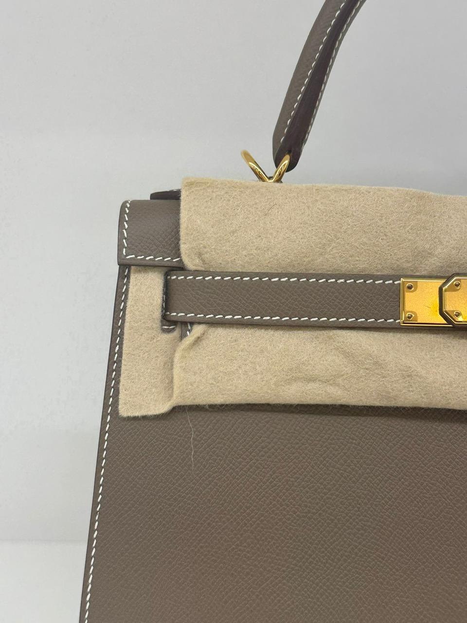 Hermes Kelly 28 Etoupe GHW 9