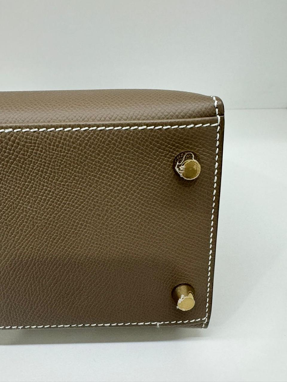Black Hermes Kelly 28 Etoupe GHW