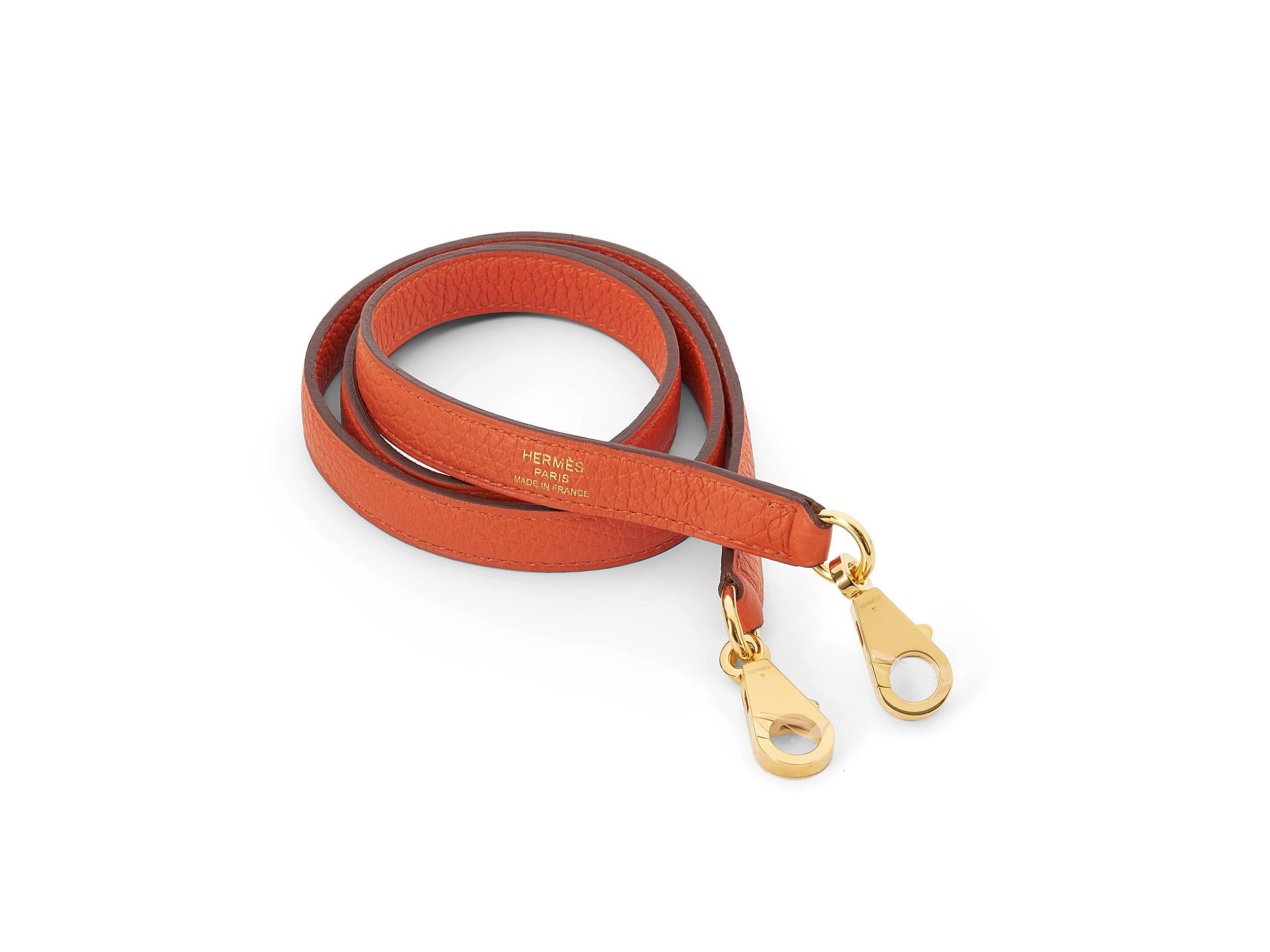 Hermès Kelly 28 Feu Taurillon Clemence Gold Hardware im Angebot 6