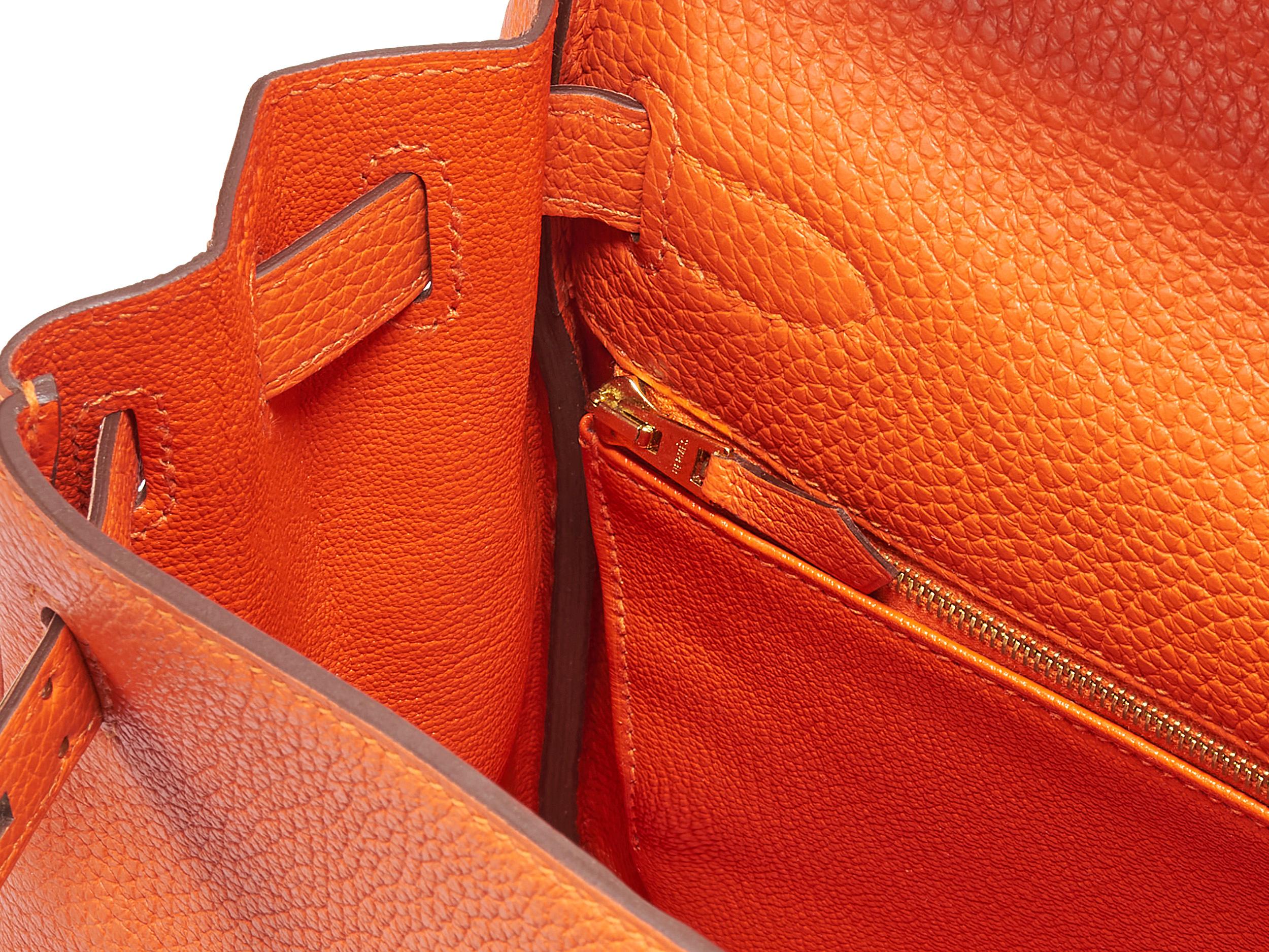 Hermès Kelly 28 Feu Taurillon Clemence Gold Hardware im Angebot 2