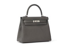 Hermès Kelly 28 Gris Etain Togo Palladium Hardware