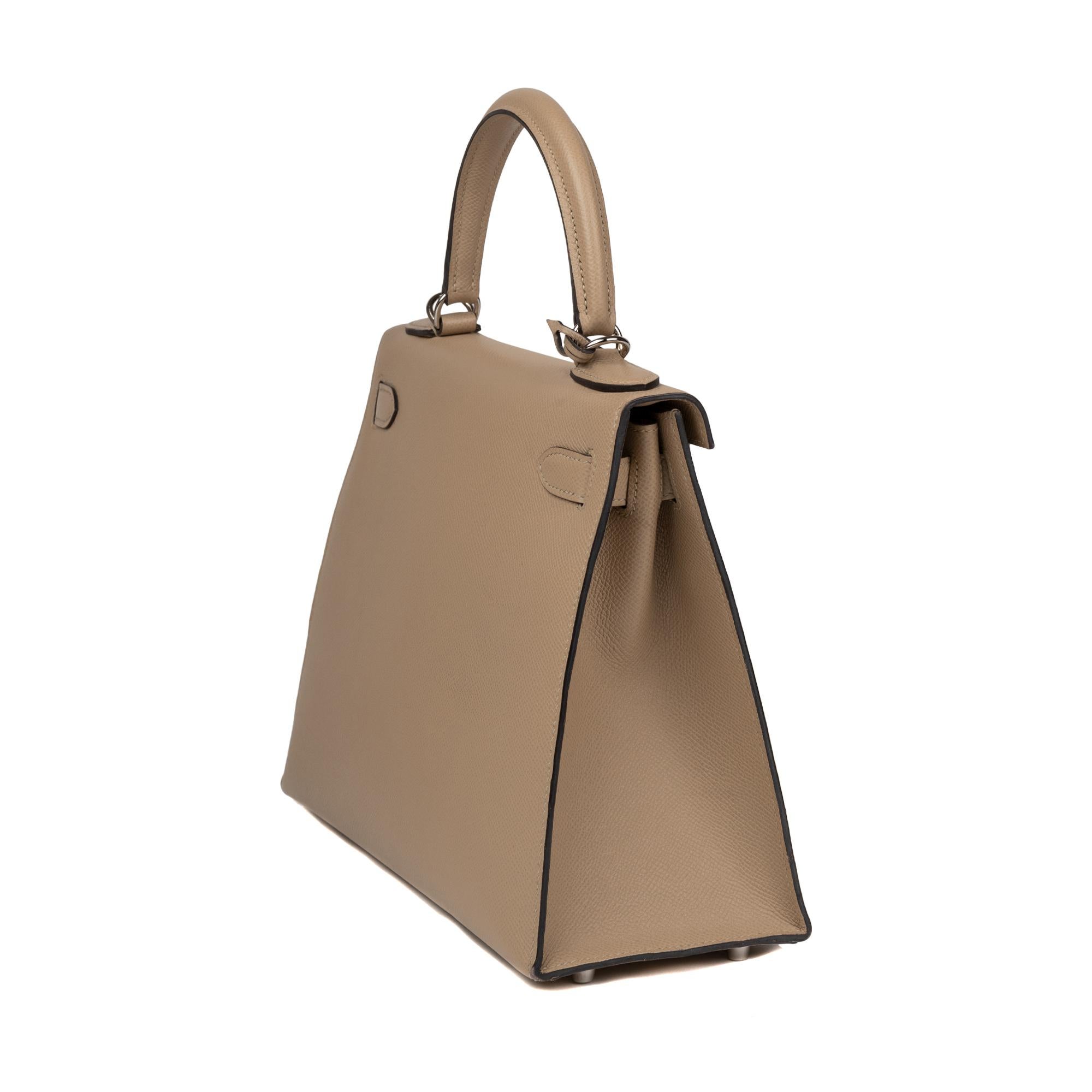 Hermès Kelly 28 handbag with strap in epsom leather Trench color, new condition In Excellent Condition In Paris, IDF