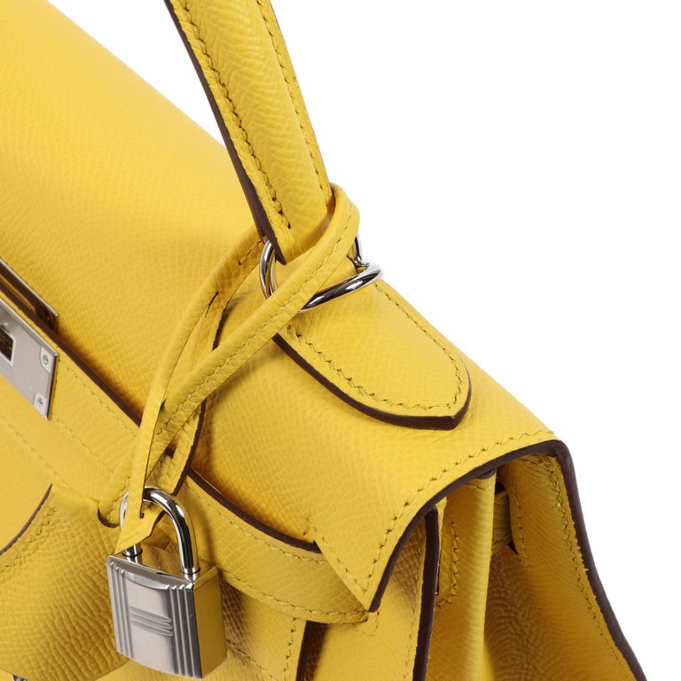 Hermès Kelly 28 Jaune De Naples Epsom PHW ○ Labellov ○ Buy and