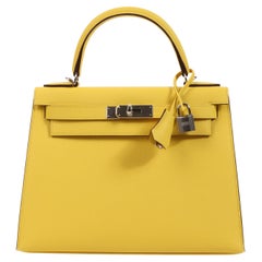 Hermès Kelly 28 Jaune De Naples Epsom Herraje Paladio