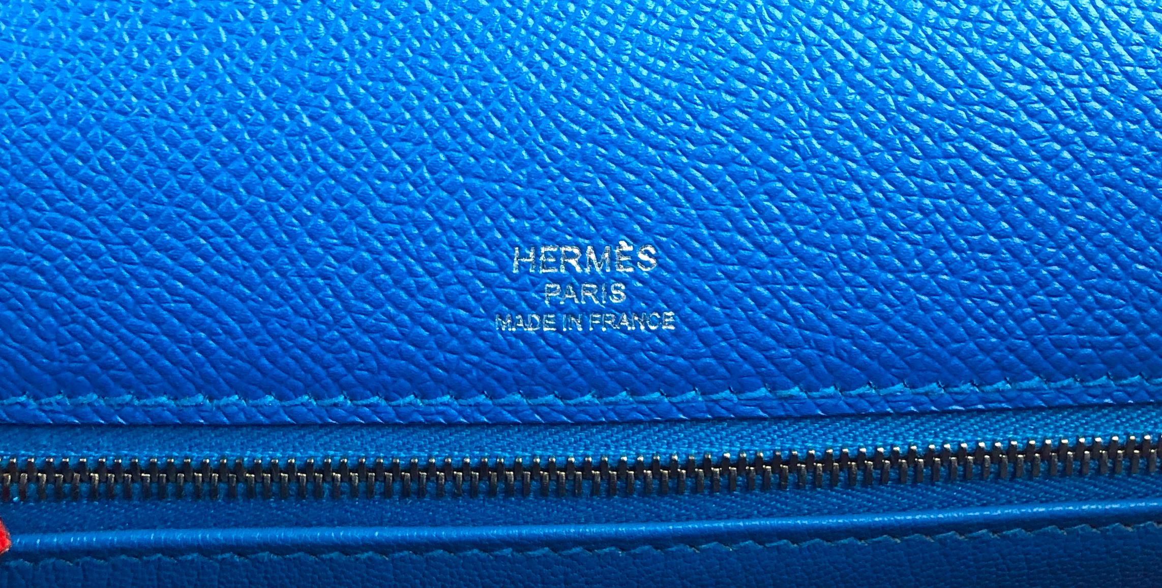 Hermes Kelly 28 Limited Edition Sellier Rose Extreme Rouge Coeur Blue Zanzibar 5
