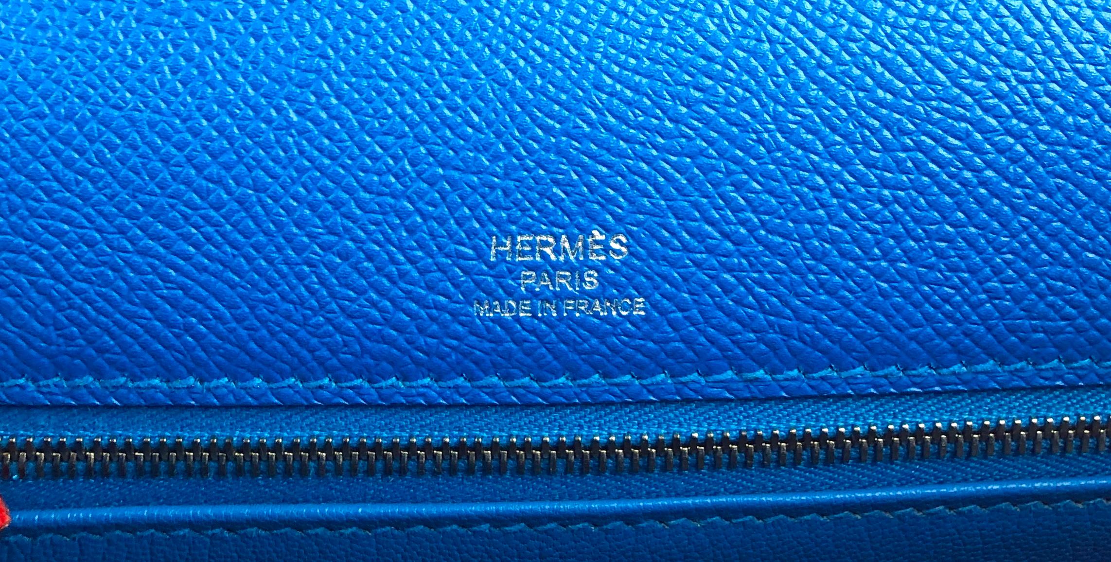 Hermes Kelly 28 Limited Edition Sellier Rose Extreme Rouge Coeur Blue Zanzibar 5