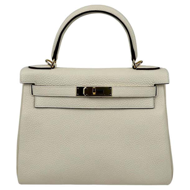 Hermes Kelly 28 Nata Togo Leather Retourne Gold Hardware Bag For Sale ...