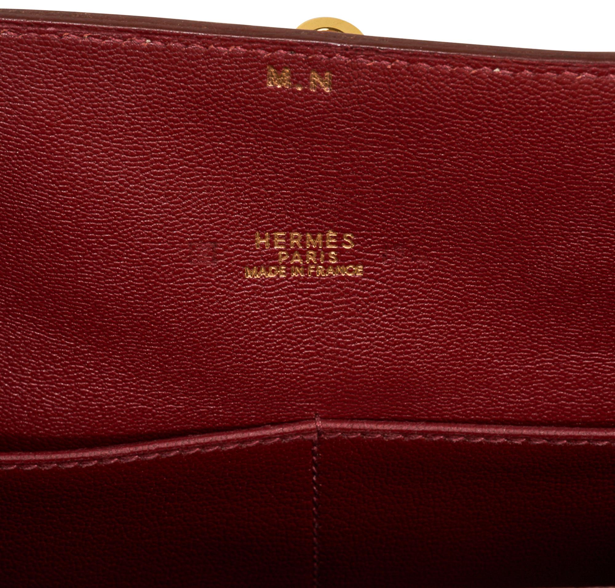 Hermes Kelly 28 Pink Dalmation Buffalo Skipper Leather Bag Gold Hardware  4