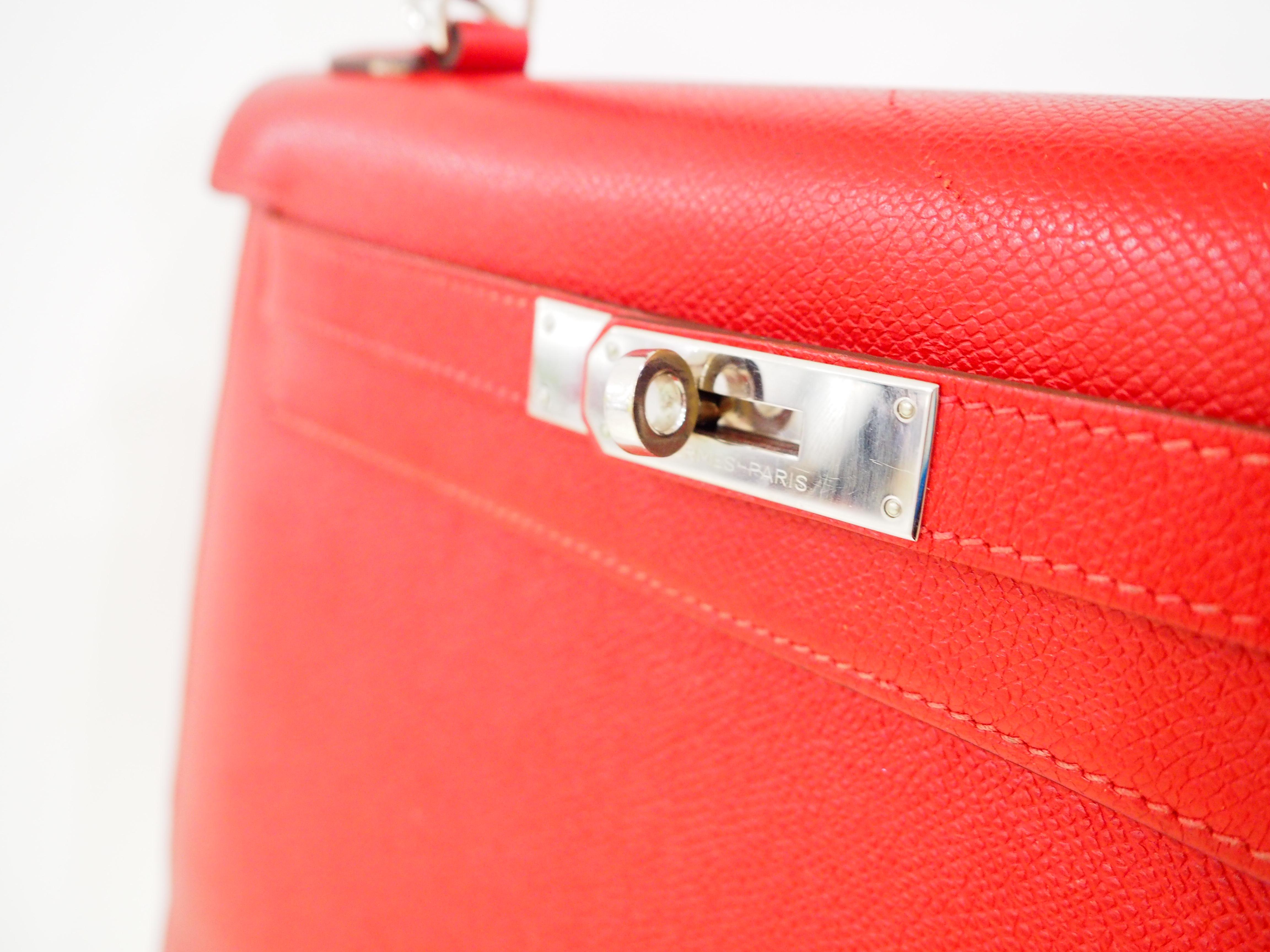 Hermès Kelly 28 Red In Good Condition In Capri, IT