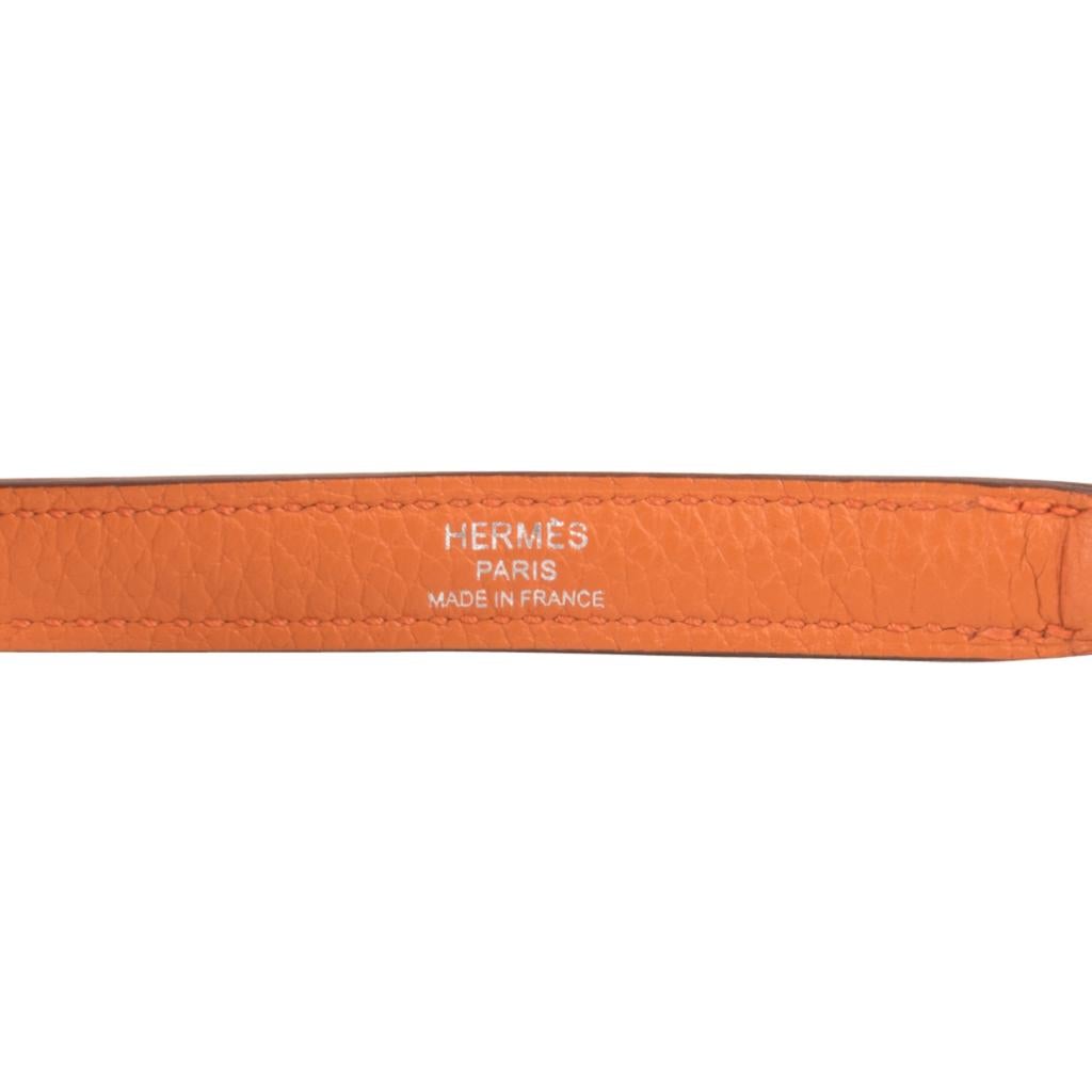 Hermes Kelly 28 Retourne Bag H Orange Togo Palladium 7