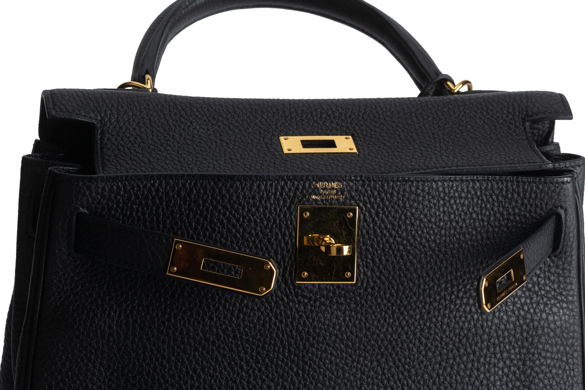 Hermès Kelly 28 Retourne' Black Togo 7