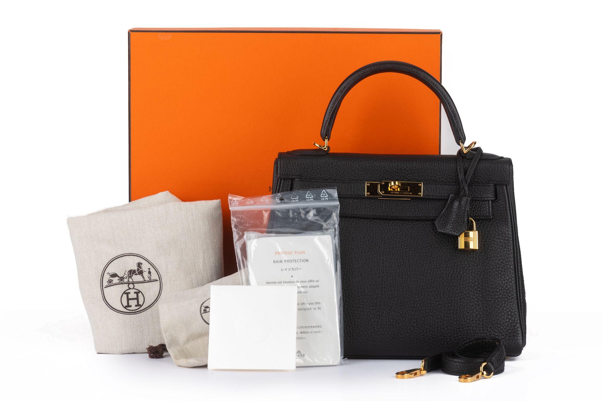 Hermès Kelly 28 Retourne' Black Togo 14