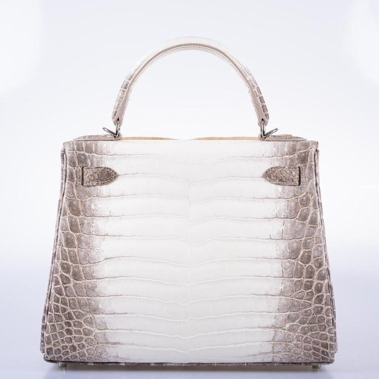 HERMÈS Diamond Himalaya Kelly 28 handbag in Matte Nile Croc with Diamond  encrusted White Gold hardware [Consigned]-Ginza Xiaoma – Authentic Hermès  Boutique