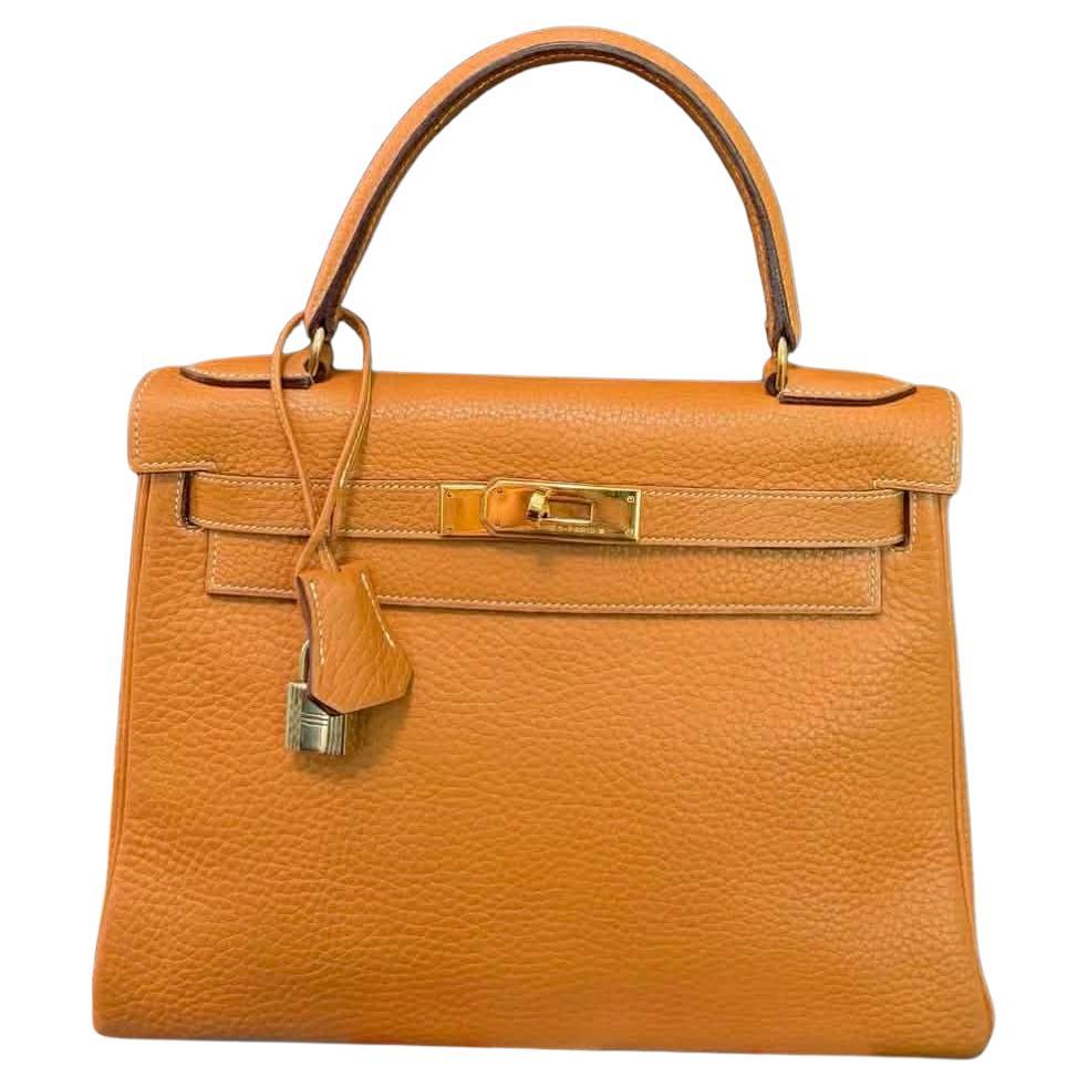 Hermes Kelly 28 Retourne Naturel Sable Ardennes Gold bag For Sale