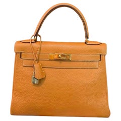 Hermes Kelly 28 Retourne Naturel Sable Ardennes Gold bag