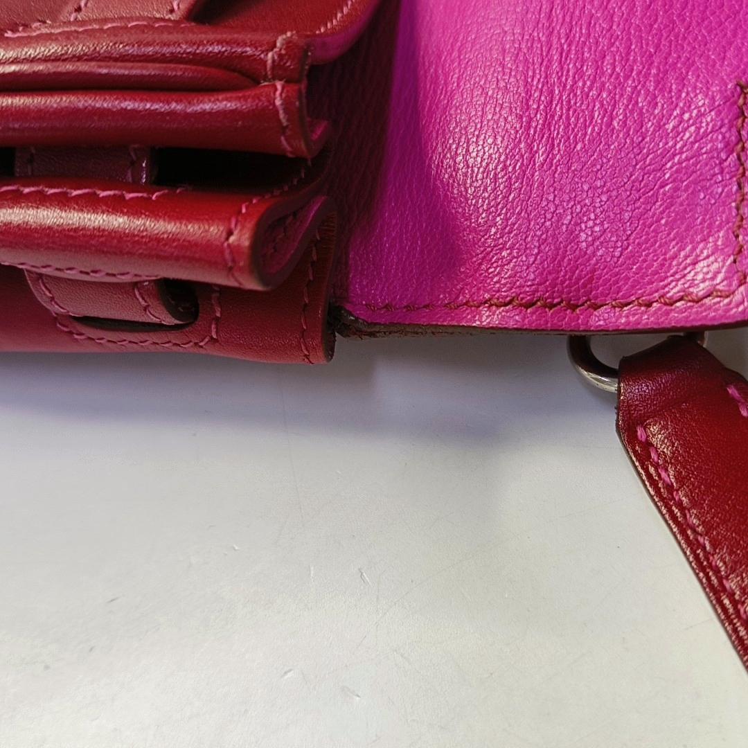 Hermes Kelly 28 Retourne Rouge Grenat/Vermillon Red Box Leather Gold Hardware 20 For Sale 6
