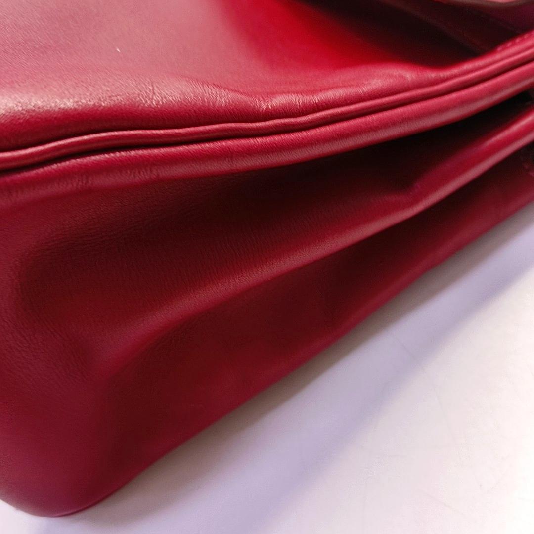 Hermes Kelly 28 Retourne Rouge Grenat/Vermillon Red Box Leather Gold Hardware 20 For Sale 10