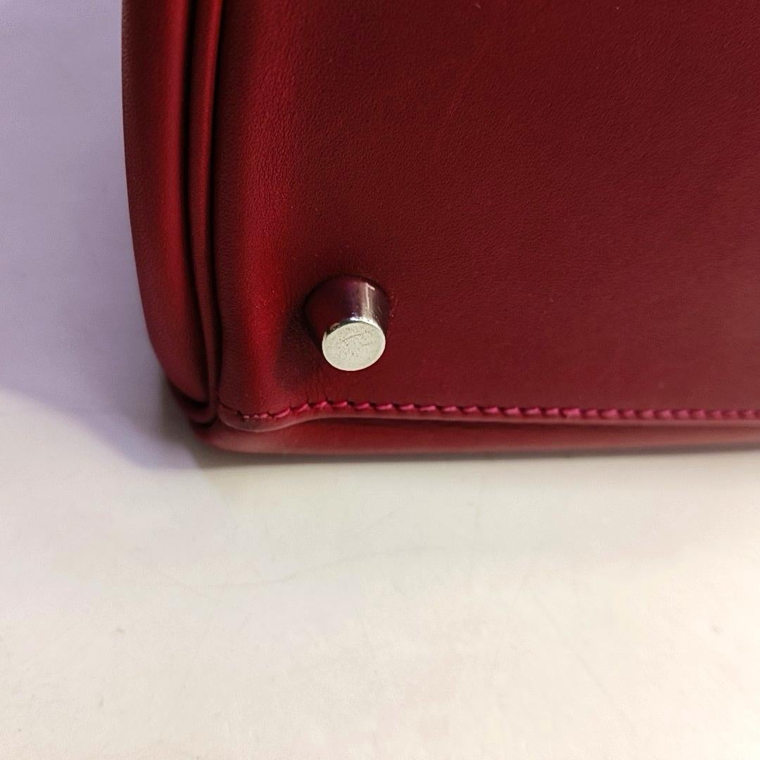 Hermes Kelly 28 Retourne Rouge Grenat/Vermillon Red Box Leather Gold Hardware 20 For Sale 13