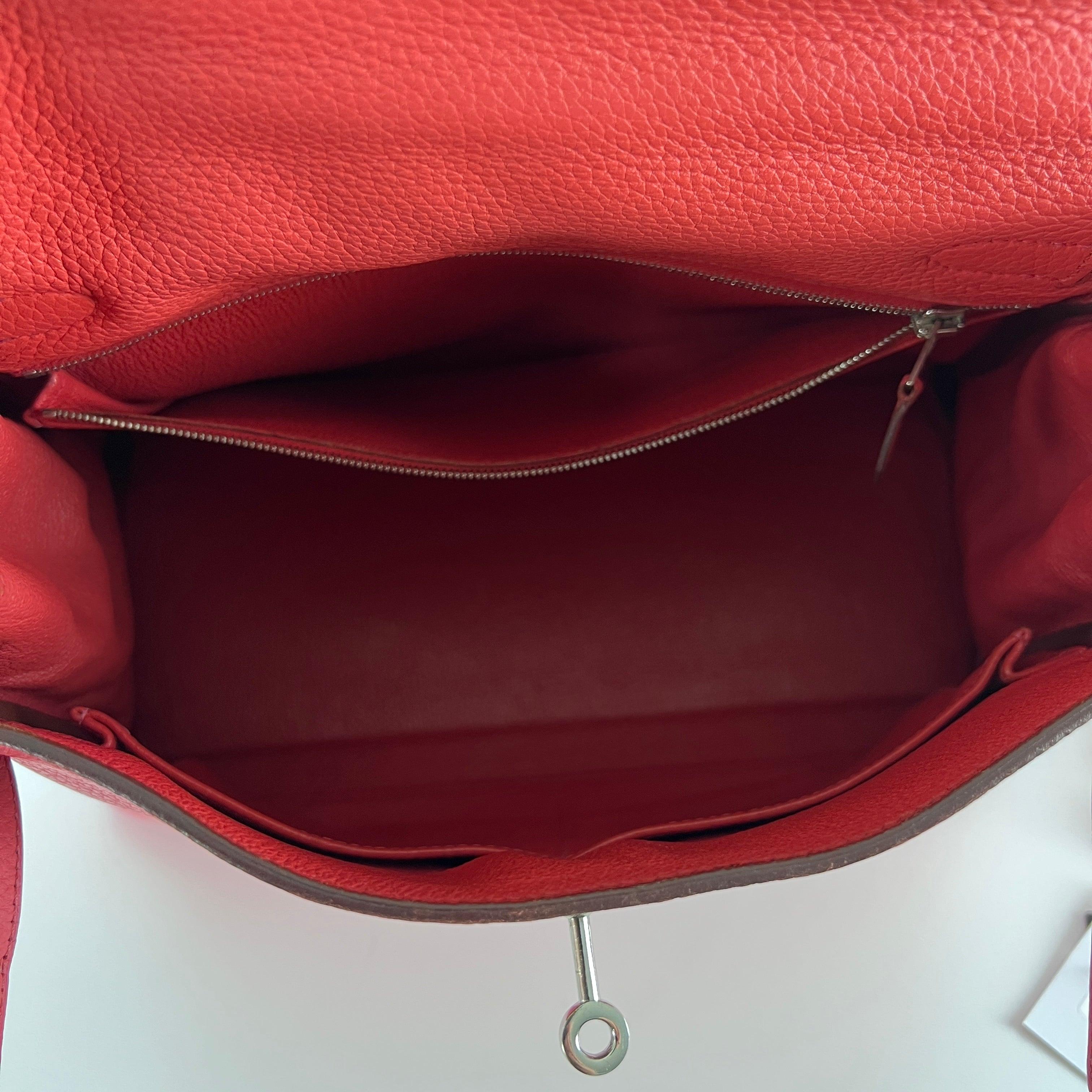 Hermès Kelly 28 Retourné Togo Leather Pink Palladium Hardware 2010 en vente 6