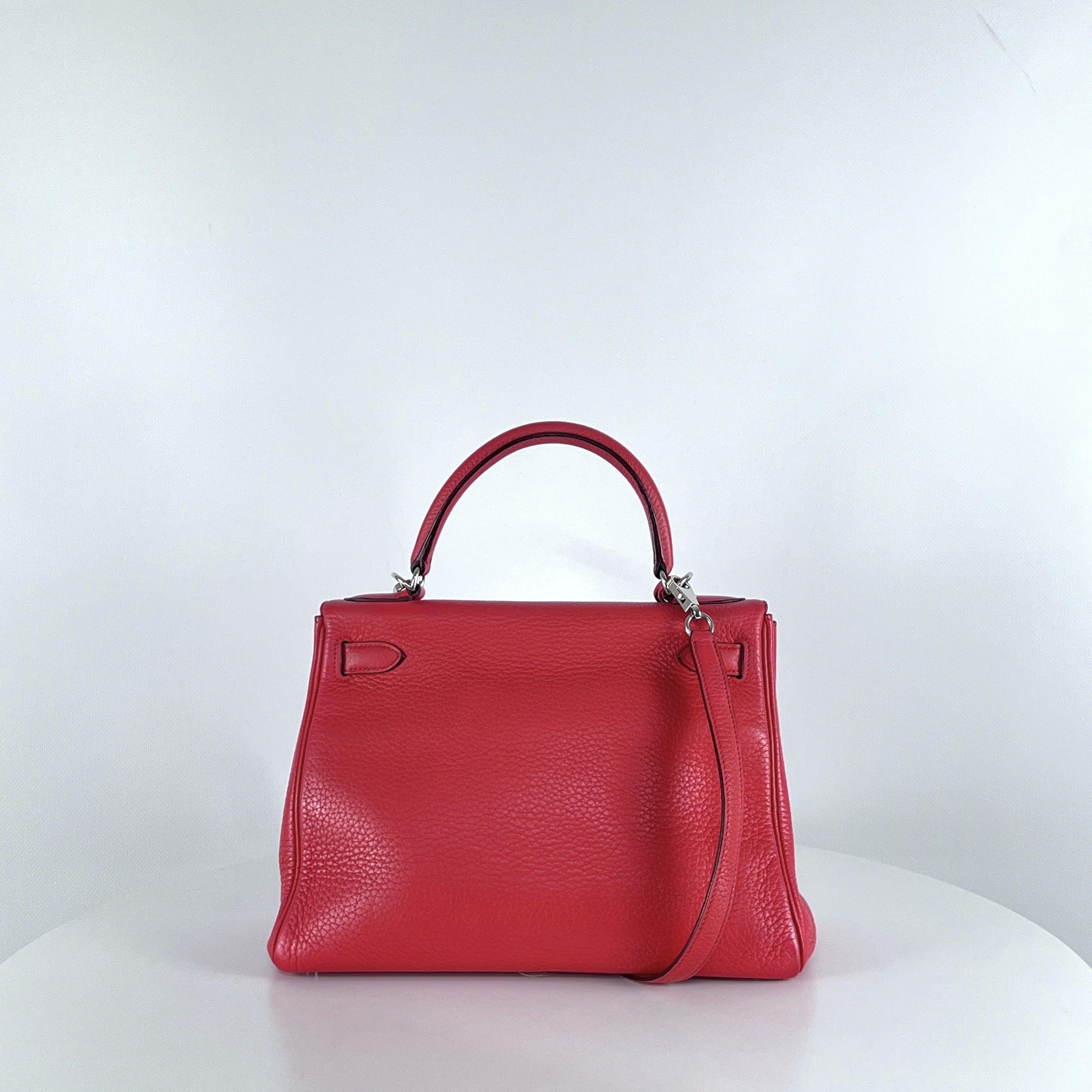 Hermès Kelly 28 Retourné Togo Leather Pink Palladium Hardware 2010 Excellent état - En vente à SAINT-OUEN-SUR-SEINE, FR