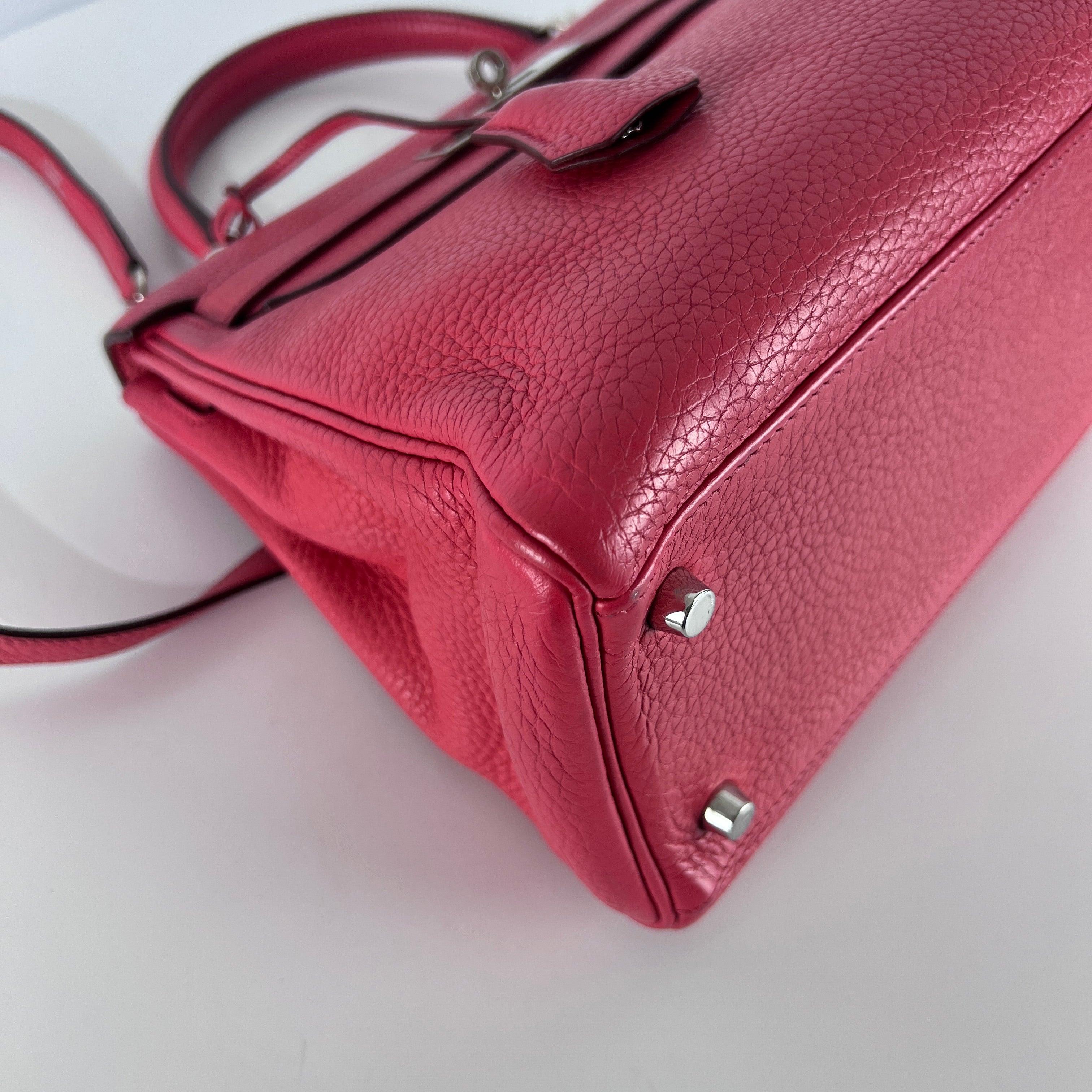 Hermès Kelly 28 Retourné Togo Leather Pink Palladium Hardware 2010 en vente 2