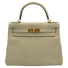 Hermes Kelly 28 Retourne Trench Togo with Gold Hardware