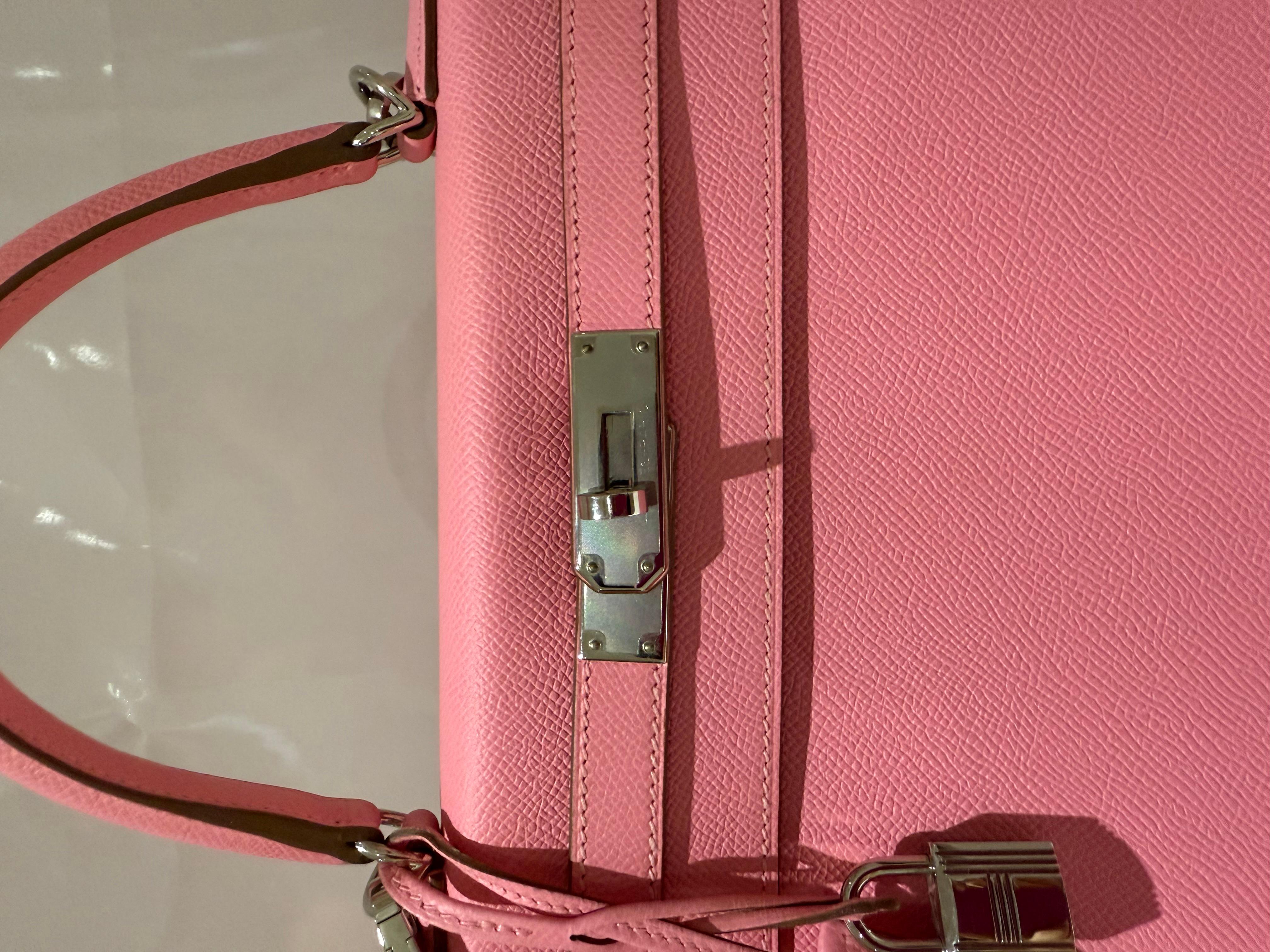 Women's or Men's Hermes Kelly 28 Rose Confetti epsom phw bag For Sale