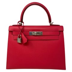 Hermes Kelly 28 Rose Extreme Bag