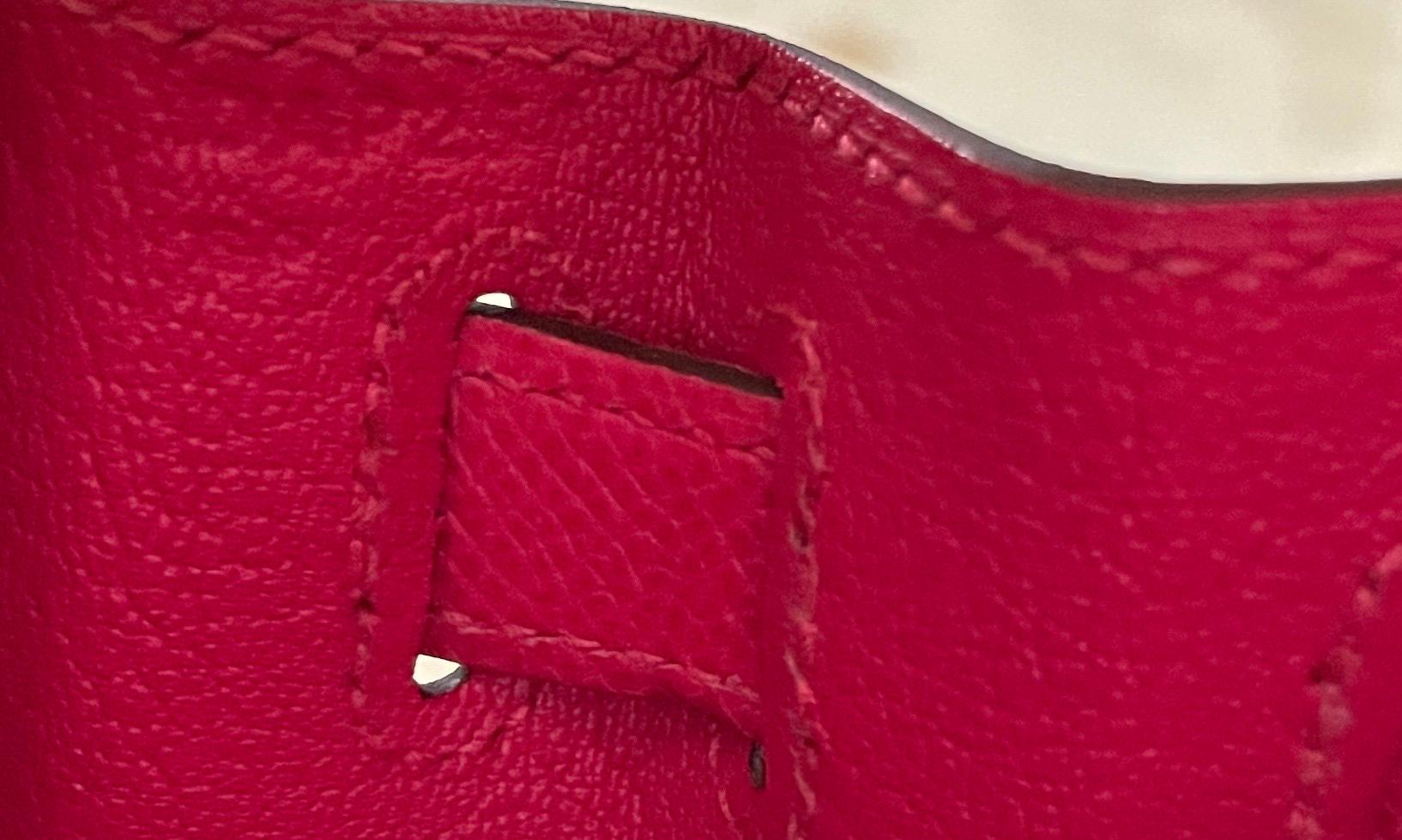 Hermes Kelly 28 Rose Extreme Rosa Sellier Epsom Palladium Hardware NEU 4