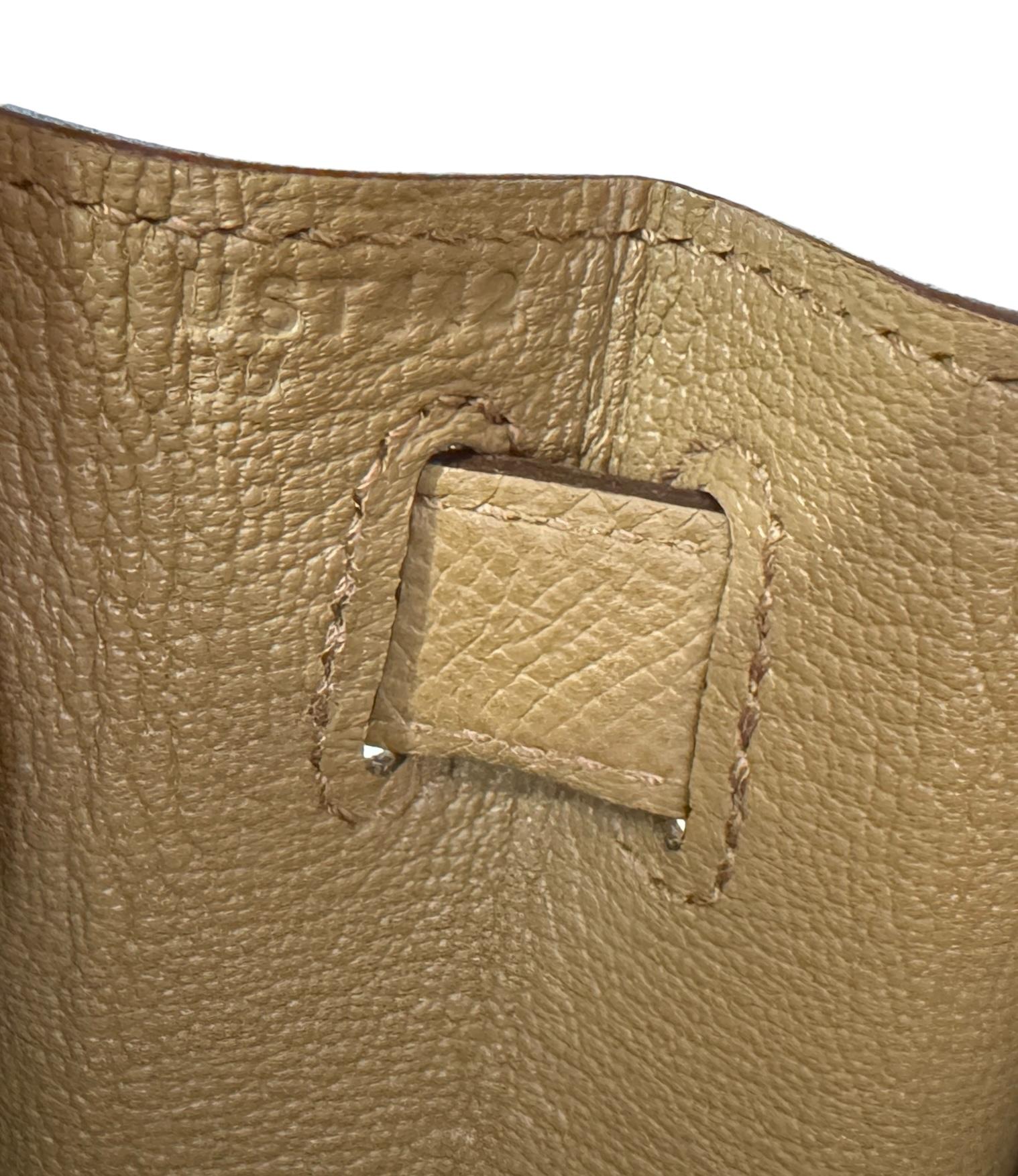 Hermes Kelly 28 Sellier Biscuit Tan Epsom Leather Gold Hardware 2022 For Sale 3