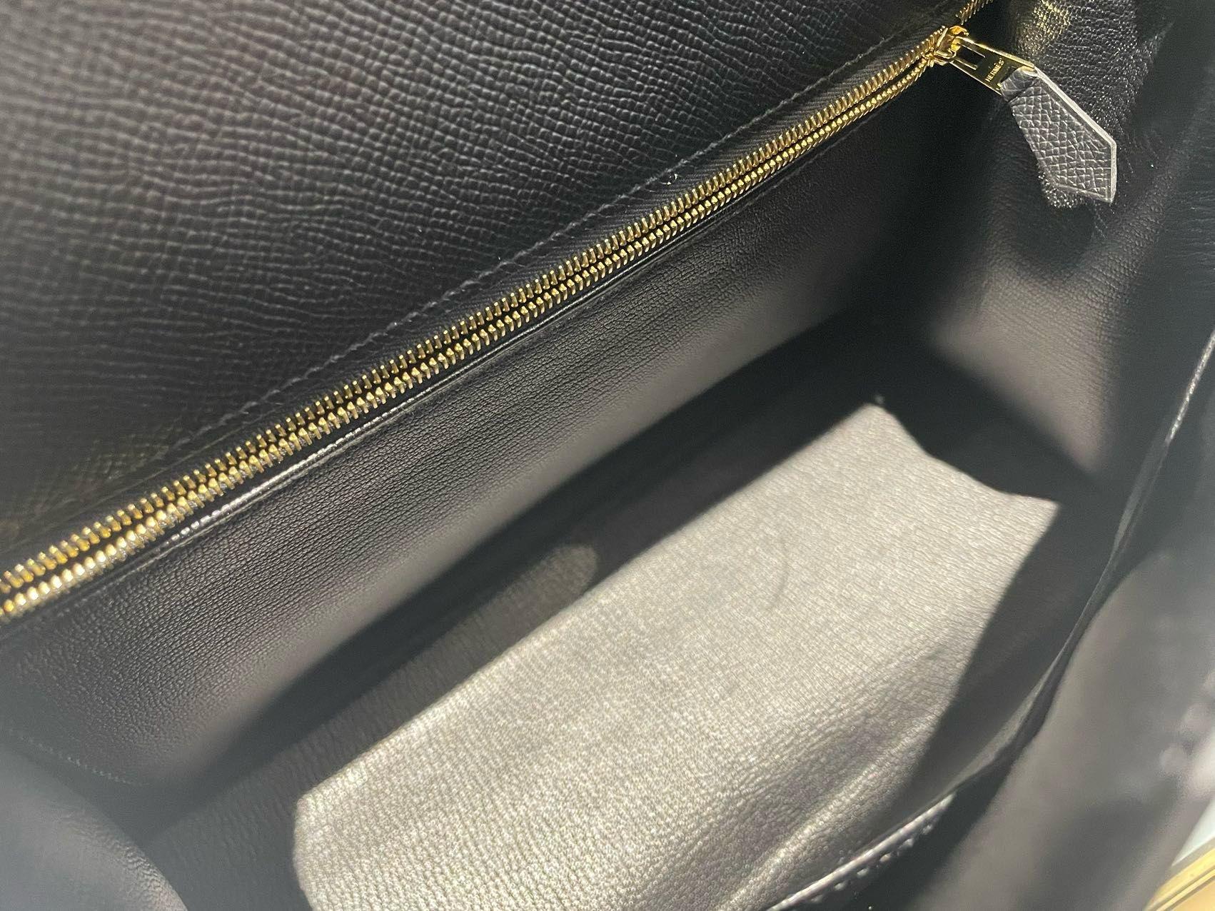 Hermes Kelly 28 Sellier Schwarz Tasche GHW im Angebot 12