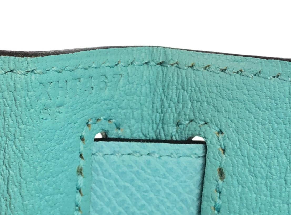 Hermes Kelly 28 Sellier Blue Atoll Tiffany Blue Epsom Leather Gold Hardware In New Condition In Miami, FL