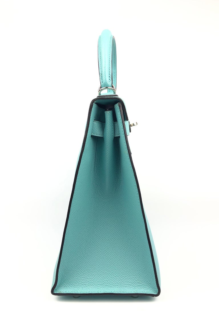 Hermès Blue Atoll Togo Kelly Retourne 32cm Palladium Hardware Available For  Immediate Sale At Sotheby's