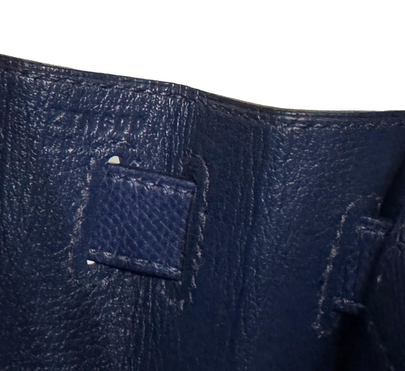 Hermes Kelly 28 Sellier Blue Sapphire Bleu Epsom Leather Gold Hardware 3