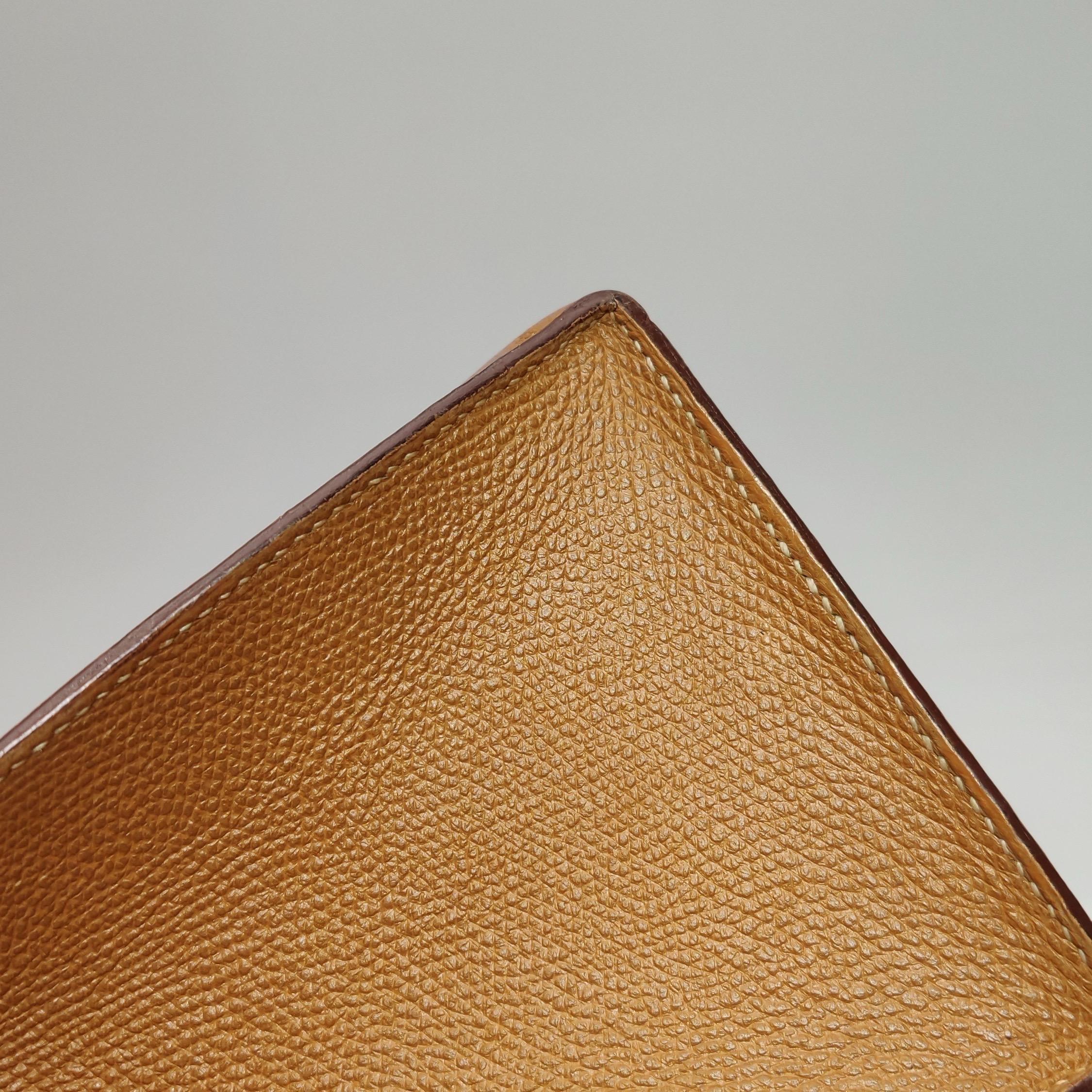 Hermes Kelly 28 Sellier Brown Gold Epsom Leather Gold Hardware 1985 For Sale 8
