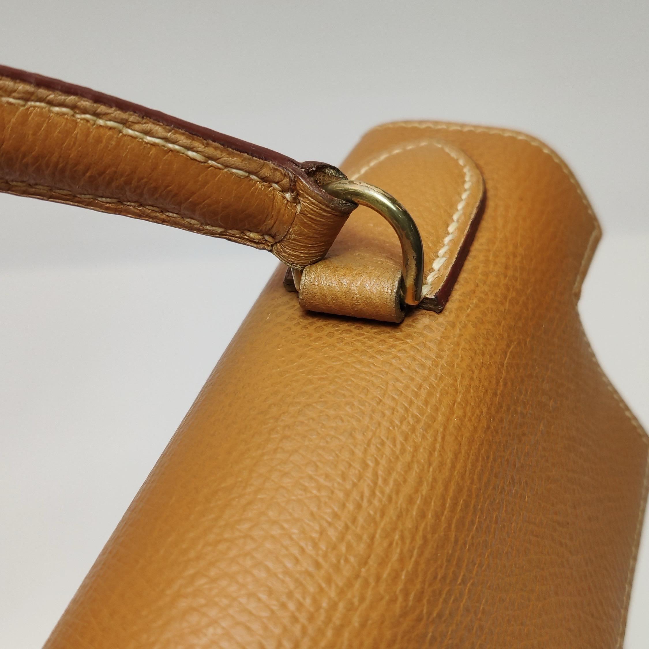 Hermes Kelly 28 Sellier Brown Gold Epsom Leather Gold Hardware 1985 For Sale 13