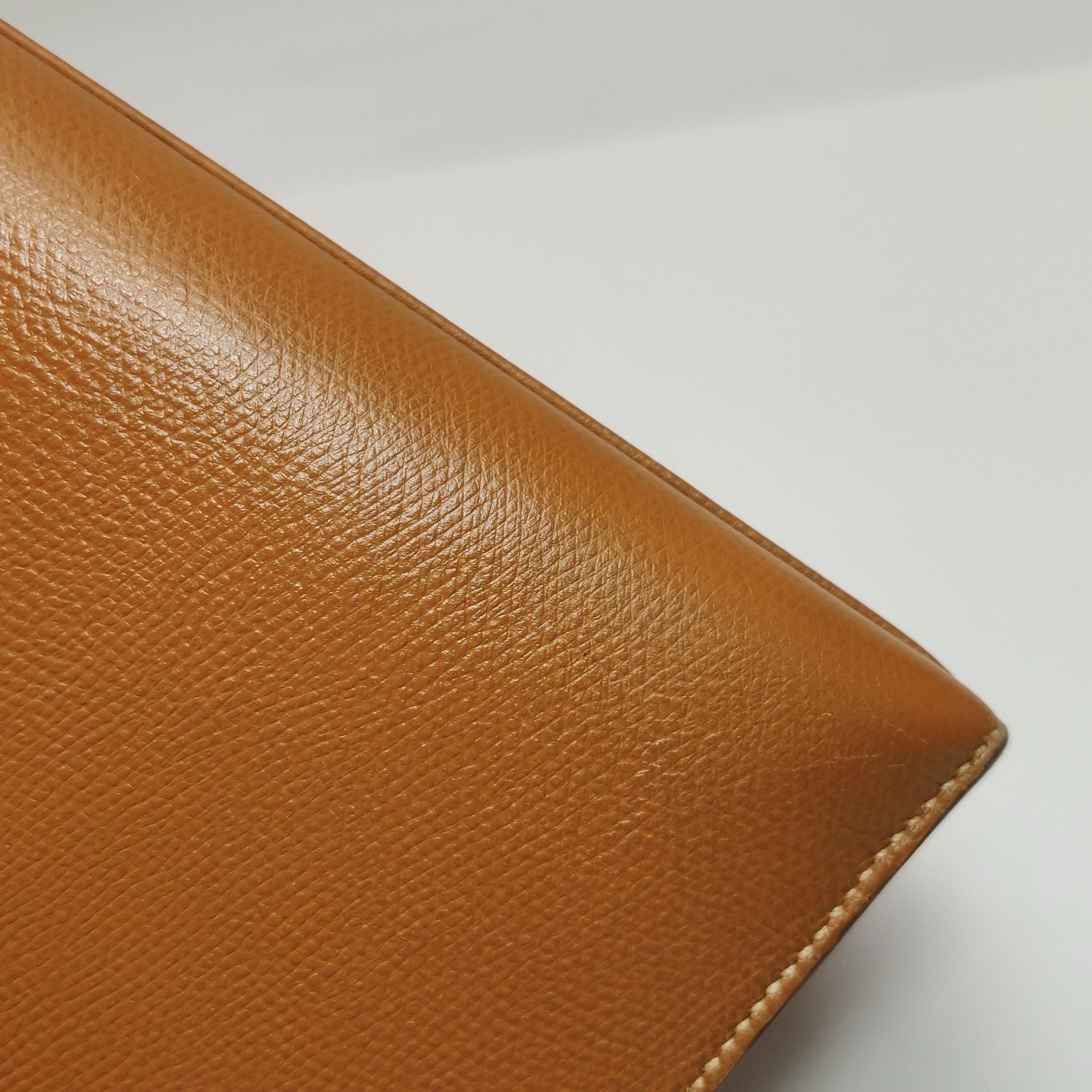 Hermes Kelly 28 Sellier Brown Gold Epsom Leather Gold Hardware 1985 For Sale 14