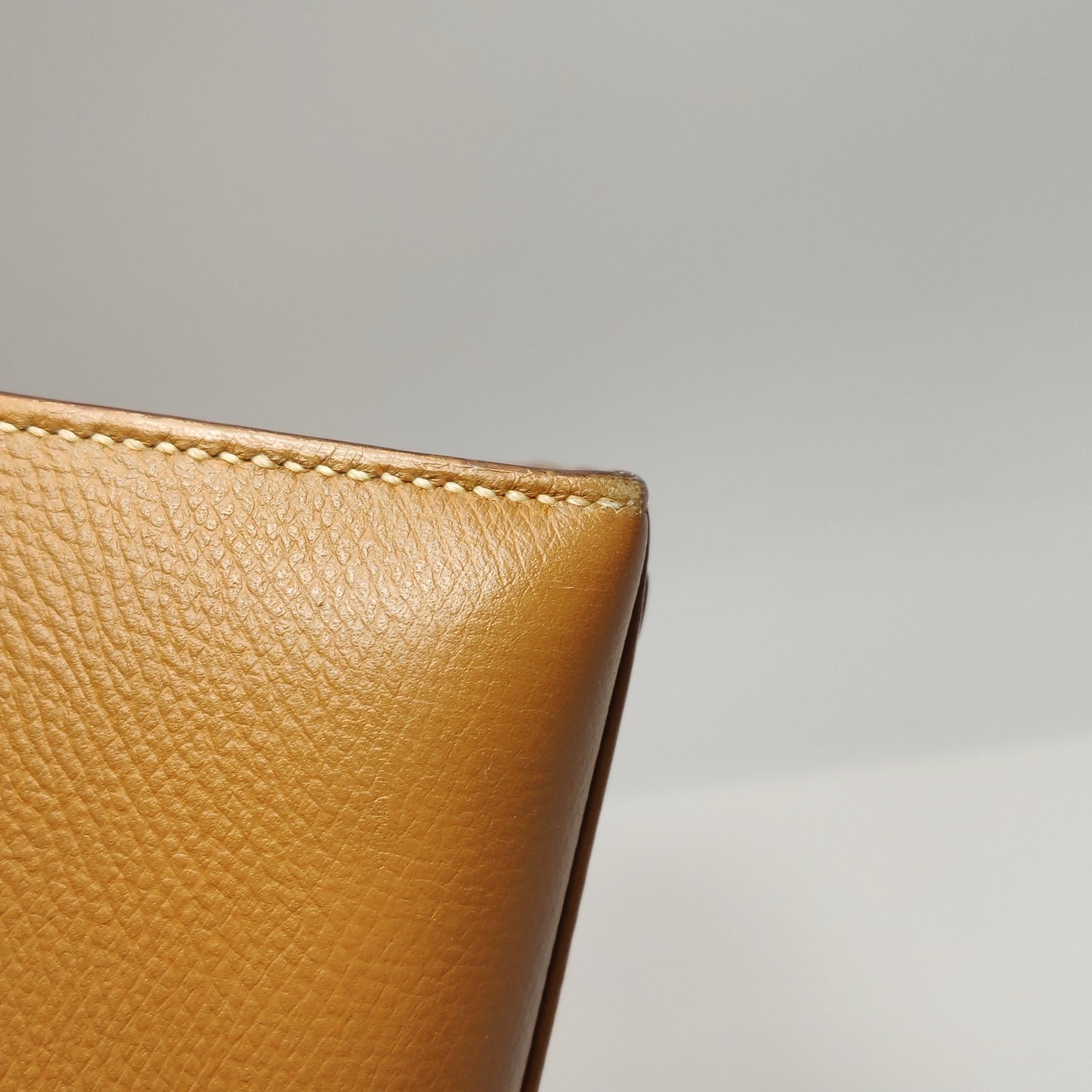Hermes Kelly 28 Sellier Brown Gold Epsom Leather Gold Hardware 1985 For Sale 16