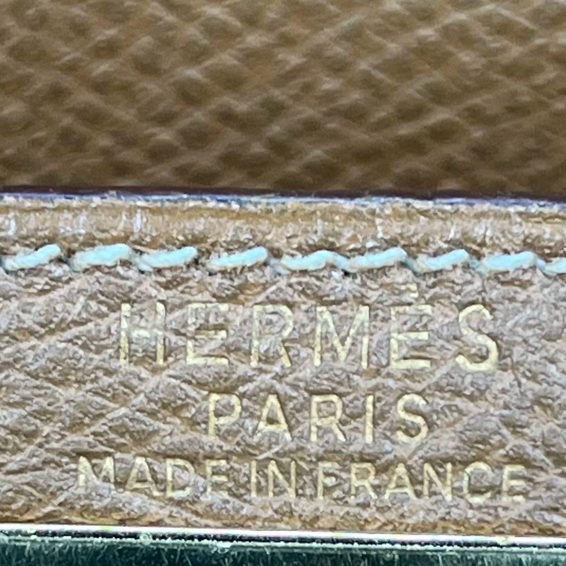 Hermes Kelly 28 Sellier Brown Gold Epsom Leather Gold Hardware 1985 For Sale 3