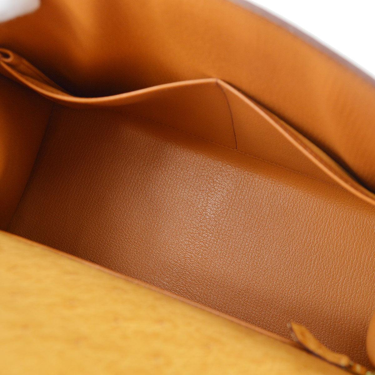 Women's HERMES Kelly 28 Sellier Chestnut Cognac Brown Tan Gold Hardware Top Handle Bag