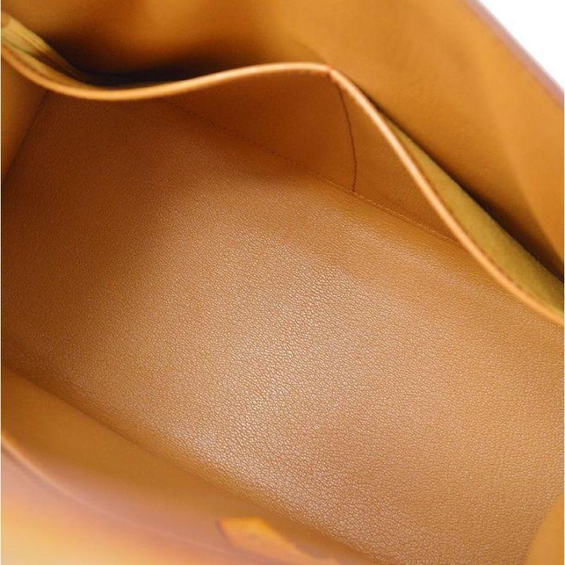 Women's HERMES Kelly 28 Sellier Cognac Ostrich Exotic Gold Top Handle Shoulder Tote Bag