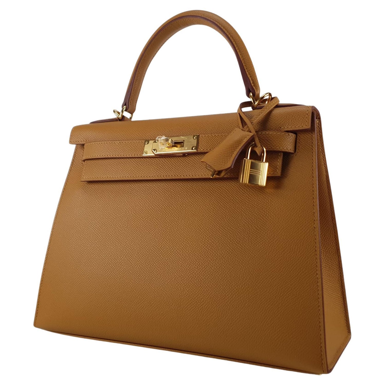 Rare* Hermes Kelly 28 Sellier Handbag Gris Meyer Epsom Leather