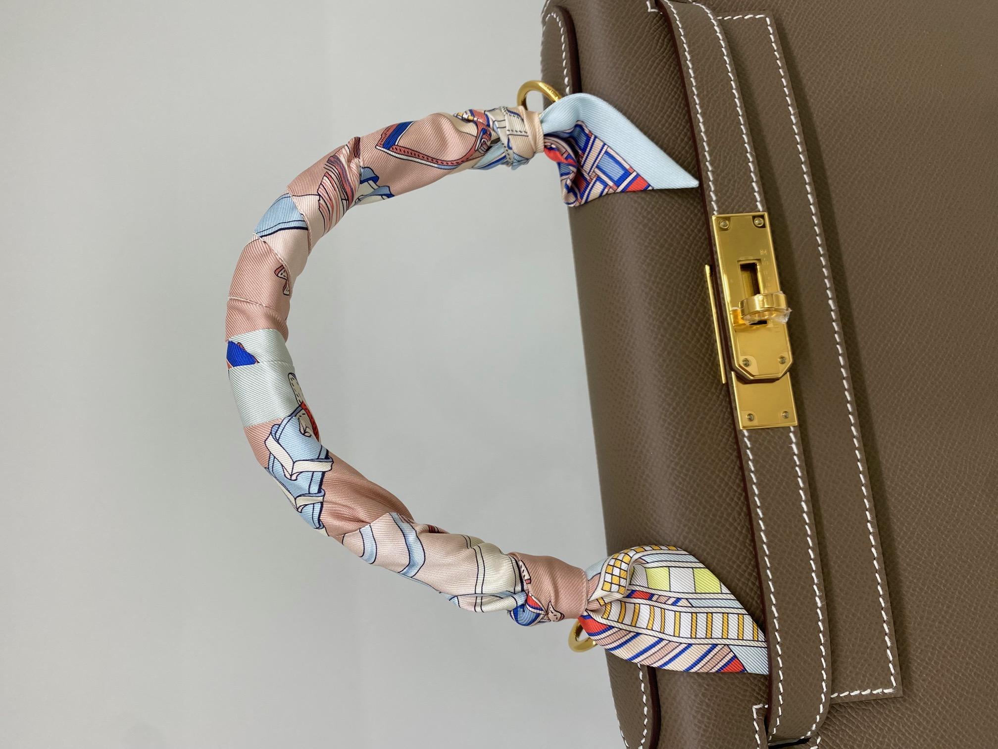Hermes Kelly 28 Sellier Epsom Veau Etoupe GHW 3