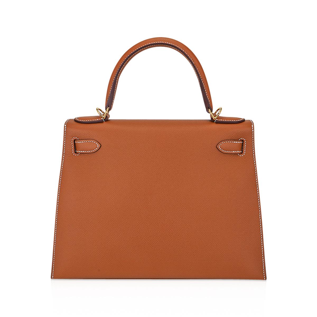 Women's Hermes Kelly 28 Sellier Bag Gold Hardware Epsom Leather For Sale